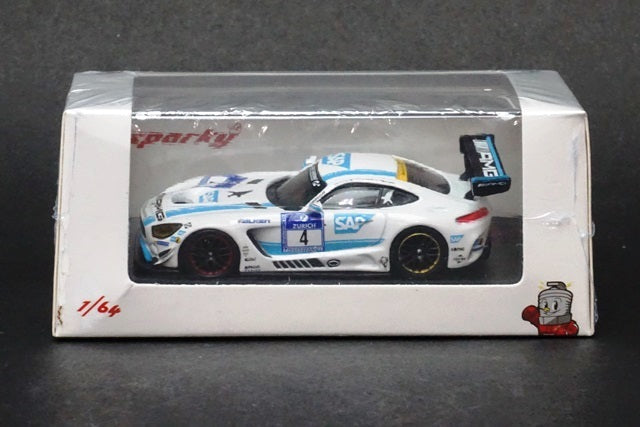 1:64 SPARK Y156 Mercedes AMG GT3 Team Black Falcon Nurburgring 2016 Winner #4