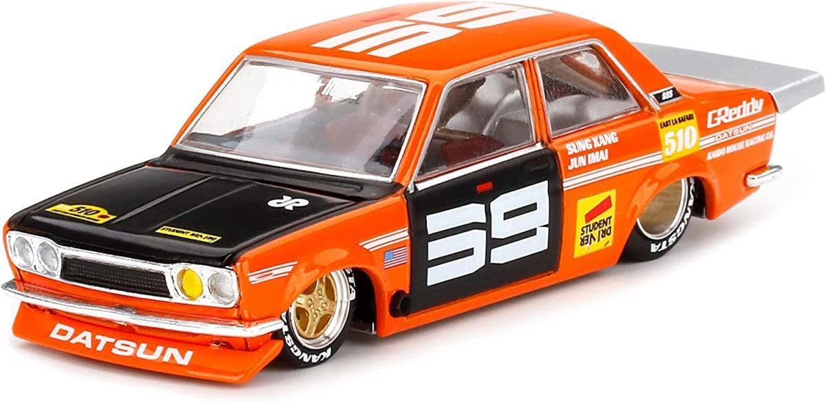 KHMG004 TSM MINI-GT KAIDO HOUSE 1:64 Nissan Datsun 510 Pro Street SK510 Orange LHD