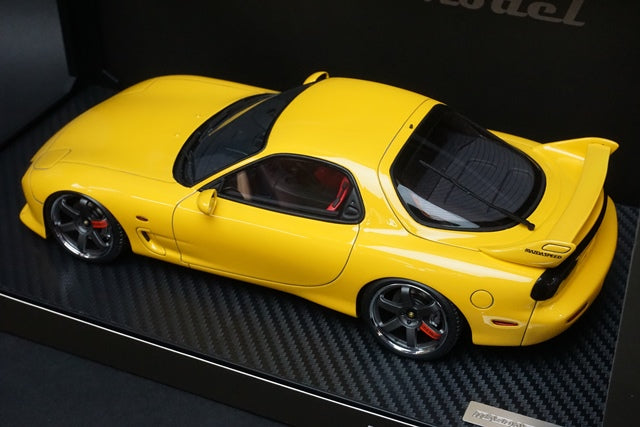 1:18 ignition model IG0294 Mazda RX-7 Speed Aspec Yellow model cars