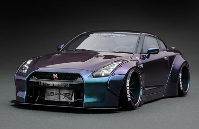 1:18 ignition model IG1033 LB-WORKS GT-R (R35) Metallic Purple / Green WEB Limited