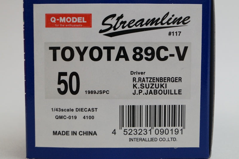 QMC-019 Q-MODEL 1:43 TOYOTA 89C-V JSPC 1989 #50