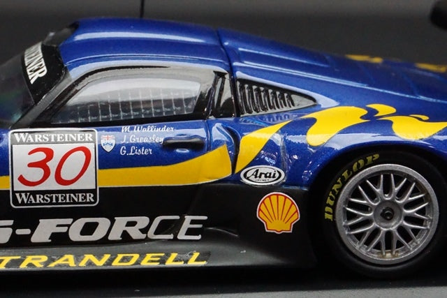 1:43 MINICHAMPS 430976630 Porsche 911 GT1 FIA GT Series 1997 #30 Blue Corai model car