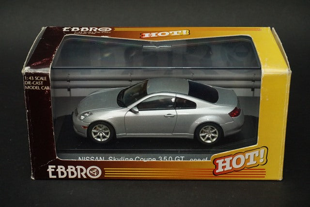 1:43 EBBRO 43485 Nissan Skyline Coupe 350GT Silver Metallic