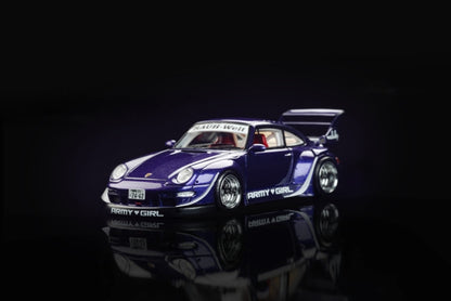 FM64002-RWB993-08C Fuelme Models 1:64 RWB 993 ARMY GIRL Ver.3 Pearl Purple