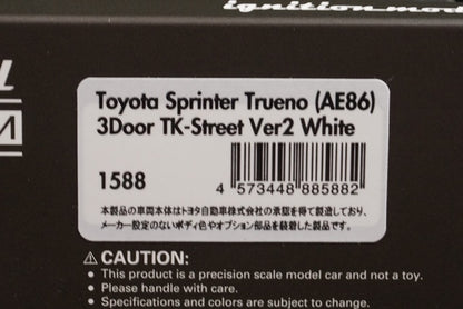 1:43 ignition model IG1588 Toyota Sprinter Trueno AE86 3Door TK-Street Ver.2