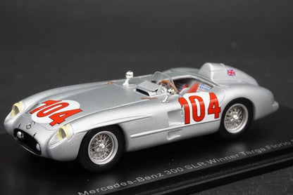 1:43 SPARK 43TF55 Mercedes Benz 300 SLR #104 Winner Targa Florio 1955 model car