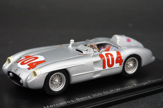 1:43 SPARK 43TF55 Mercedes Benz 300 SLR #104 Winner Targa Florio 1955 model car