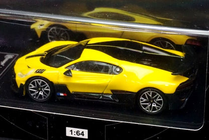 TM Time Micro x Bburago 1:64 Bugatti DIVO Yellow model car