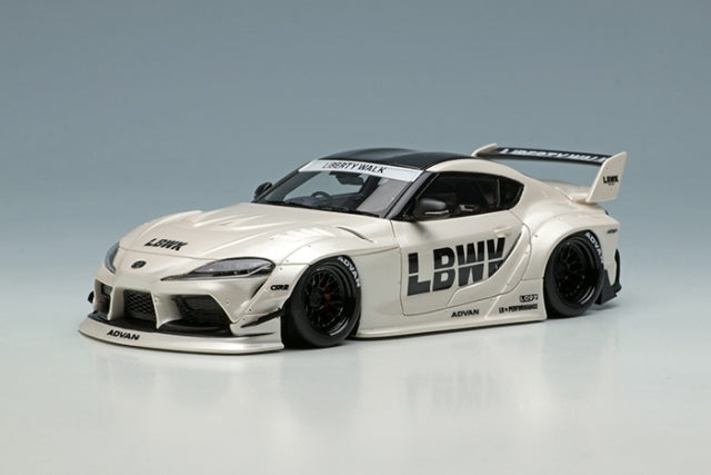 LB017A MakeUp EIDOLON 1:43 Toyota LB WORKS GR Supra LD97 wheel Pearl White