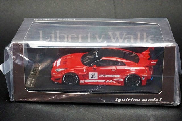 MC-IG2550 ignition model LBWK 1:43 LB-Silhouette WORKS GT 35GT-RR Red MOTUL