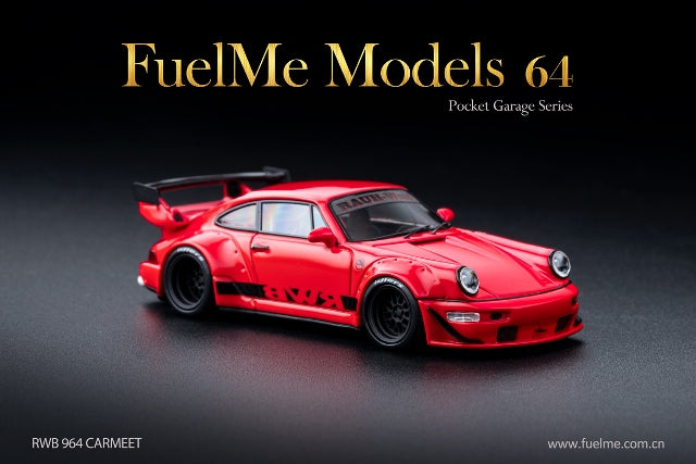 FM64002-RWB964-06 Fuelme Models 1:64 Porsche 911 RWB 964 CARMEET Red