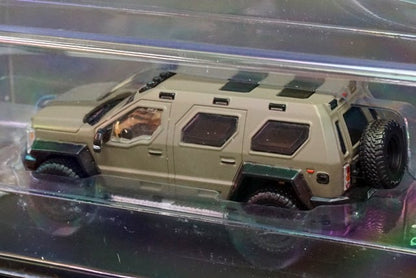 KS-011-61 Gaincorp Products GCD 1:64 G.PATTON Super SUV Matte Green LHD Ford F450 Based Armored car