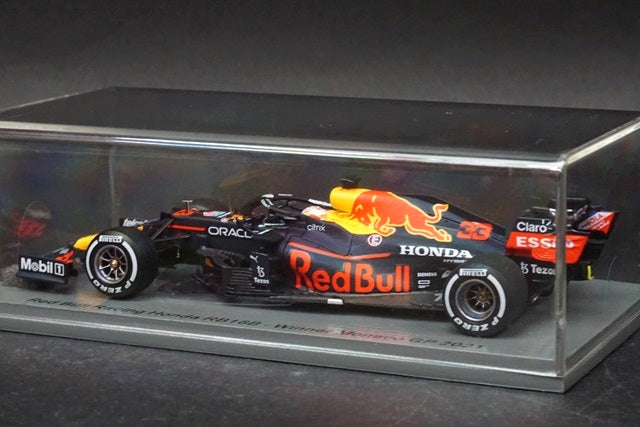 1:43 SPARK S7676 Red Bull Racing Honda RB16B #33 Winner Monaco GP 2021 M.Verstappen model car