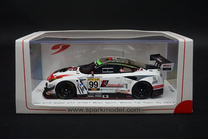 1:43 SPARK SJ067 Nissan GT-R NISMO GT3-GTNET Motor Sports-Winner Super Tec 24h #99 2018