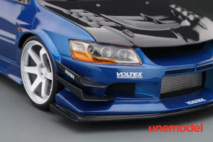 20C03-22 onemodel 1:18 Mitsubishi Voltex EVO IX Carbon Bonnet Version Blue