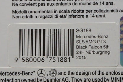 1:43 SPARK SG188 Mercedes Benz SLS AMG GT3 Black Falcon Nurburgring 24h 2015 #5