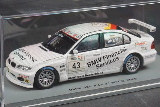 1:43 SPARK S0428 BMW 320 WTCC 2005 #43 D.Mueller model car