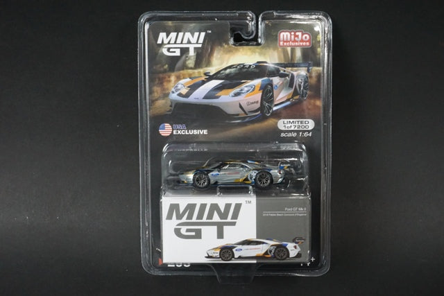 1:64 TSM MINI-GT MGT00293-MJC Ford GT Mk II Pebble Beach Concours d'Elegance 2019 LHD North America Limited Chase Car