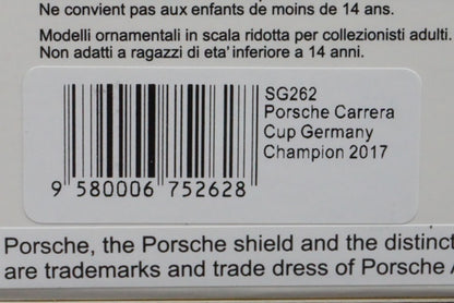 1:43 SPARK SG262 Porsche 911 GT3 Cup No.1 Carrera Cup Champion 2017