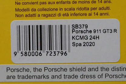 1:43 SPARK SB379 Porsche 911 GT3R KCMG SPA 24h 2020 #47 model car