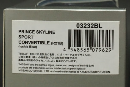 1:43 KYOSHO K03232BL Prince Skyline Sport Convertible (R21B) Ischia Blue