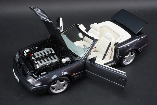 1:18 AUTOart 76232 Mercedes Benz SL 600 1997 Black Metallic model car