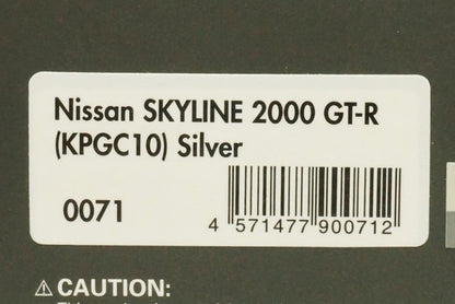 1:43 ignition model IG0071 Nissan Skyline 2000 GT-R (KPGC10) Silver