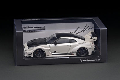 IG2358 ignition model 1:18 Nissan LB-Silhouette WORKS GT 35GT-RR White With Ms.Chisaki Kato autographed