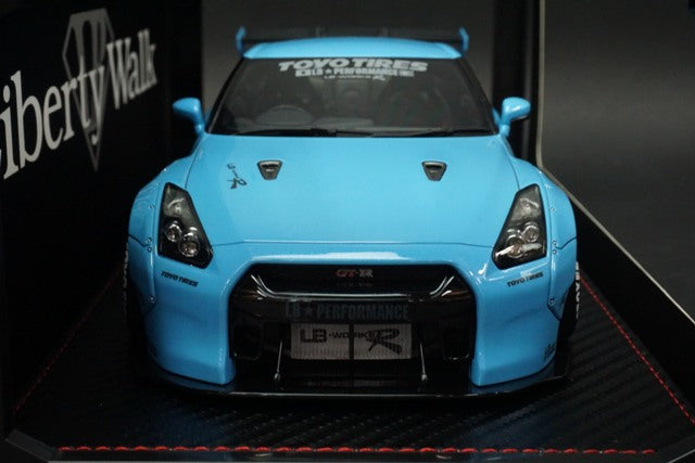 1:18 ignition model IG0429 LB WORKS GT-R R35 Blue model car