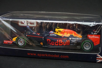 1:43 SPARK AM33SP1 Red Bull Racing TAG Heuer RB12 2nd Silverstone GP M.Verstappen 2016 #33