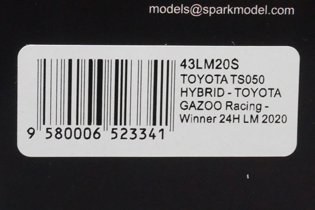 1:43 SPARK 43LM20S Toyota TS050 Hybrid Gazoo Racing Le Mans 24h 2020 Winner #8