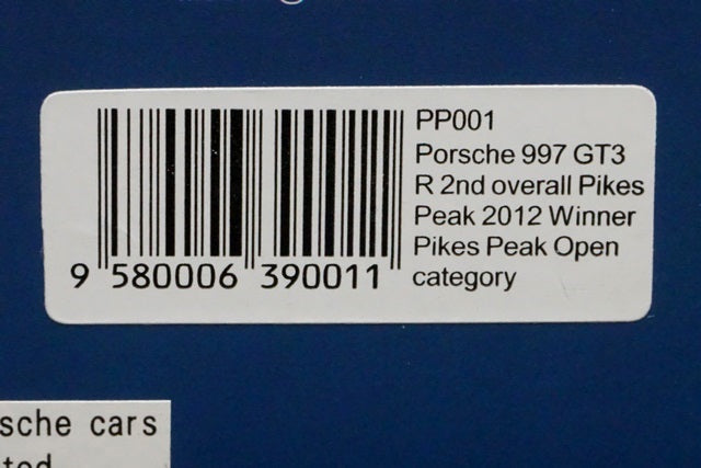 1:43 SPARK PP001 Porsche 997 GT3 R Pikes Peak Winner 2012 #47