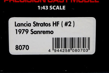 1:43 HPI 8070 Lancia Stratos HF Sanremo 1979 #2 Tony/M.Mannini