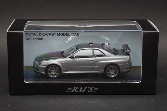 1:43 RAI'S H7430212 Nissan Skyline GT-R V spec II (R34) 2002 Saitama Pref.