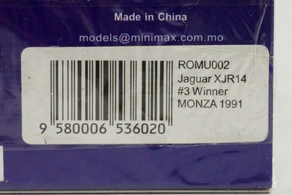 1:43 SPARK ROMU002 Jaguar XJR14 Monza Winner 1991 #3 Silk Cut