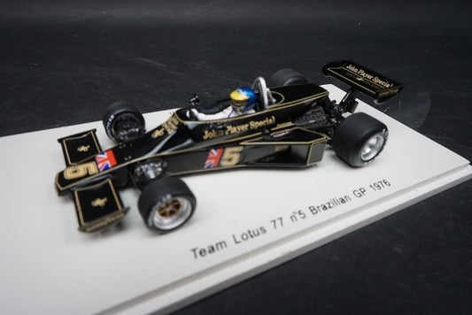 LOT-SPK-77BRA SPARK 1:43 Lotus 77 R. Peterson Brazilian GP 1976 #5 JPS  Plannex Special Order