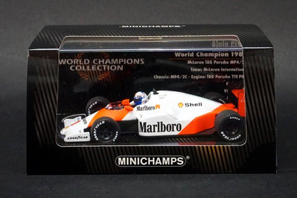 1:43 MINICHAMPS 436860001 McLaren TAG Porsche MP4/2C 1986 World Champion #1 A.Prost