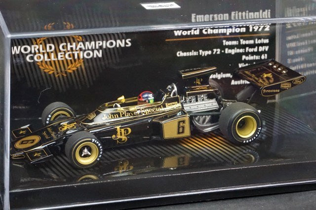 1:43 MINICHAMPS 436720006 Team Lotus 72 E.Fittipaldi World Champion 1972 #6