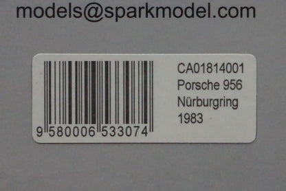 1:18 SPARK CA0814001 Porsche 956 Nurburgring 1983 #2 Cartima Custom