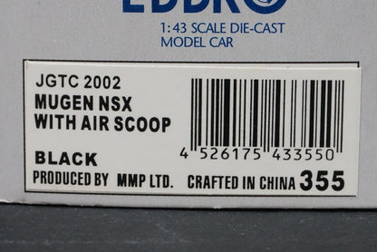 1:43 EBBRO 43355 MUGEN NSX with Air Scoop JGTC 2002 #16 model car