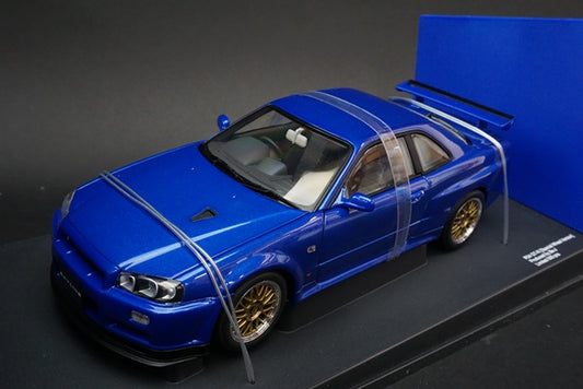 1:18 AUTOart 77336 Be-J Custom Skyline GT-R R34 V Spec II Bayside Blue