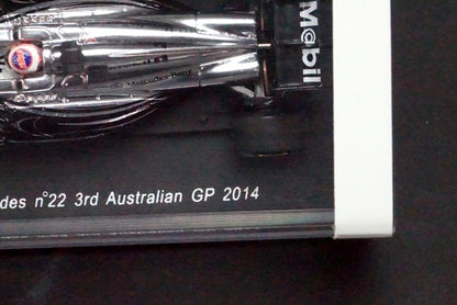 1:43 SPARK S3074 McLaren MP4-29 Mercedes J.Button Australian GP 2014 #22