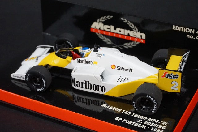 1:43 MINICHAMPS 530864392 McLaren TAG Turbo MP4/2C K.Rosberg Portuguese GP 1986 #2 McLaren Collection No.49 Marlboro