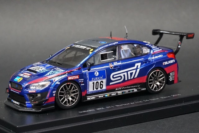 1:43 EBBRO 45451 SUBARU WRX STI Nurburgring 24h Race 2016 #106 model car