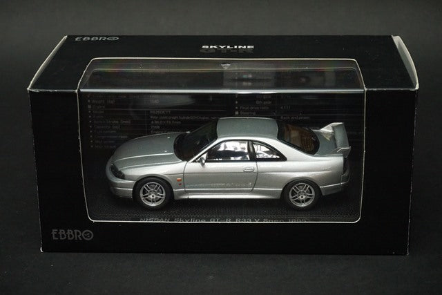 1:43 EBBRO 43882 Nissan Skyline GT-R R33 V Spec 1995 Silver