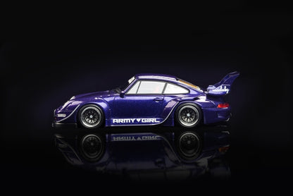 FM64002-RWB993-08C Fuelme Models 1:64 RWB 993 ARMY GIRL Ver.3 Pearl Purple