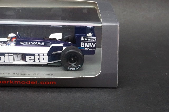 1:43 SPARK S4350 Brabham BT55 Monaco GP E. de Angelis 1986 #8