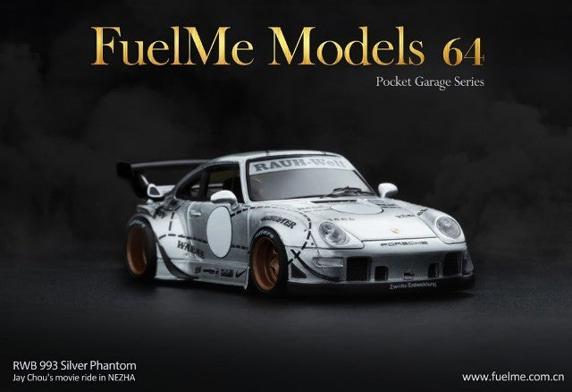 FM64002-RWB993-11B Fuelme Models 1:64 RWB 993 Silver Phantom Sliver Pig