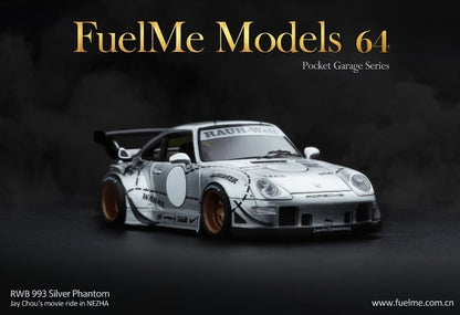 FM64002-RWB993-11B Fuelme Models 1:64 RWB 993 Silver Phantom Sliver Pig