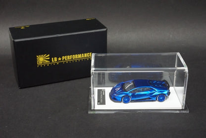 LB610-009 LB PERFORMANCE 1:64 Liberty Works LB-WORKS Huracan LP610 Chrome Blue model car